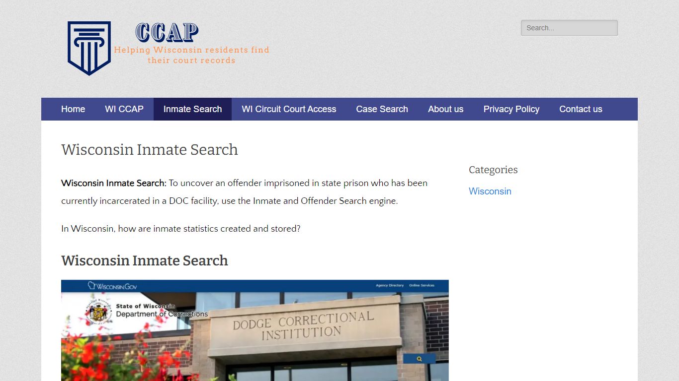 Wisconsin Circuit Court Access - WI CCAP